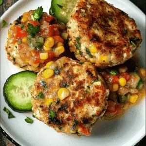 Make mealtime exciting with these Chicken, Zucchini, and Fresh Corn Burgers topped with a refreshing Tomato Cucumber Relish! Packed with flavor and healthy ingredients, these burgers are perfect for summer barbecues or quick weeknight dinners. Save this recipe for a delicious twist on classic burgers that everyone will love!