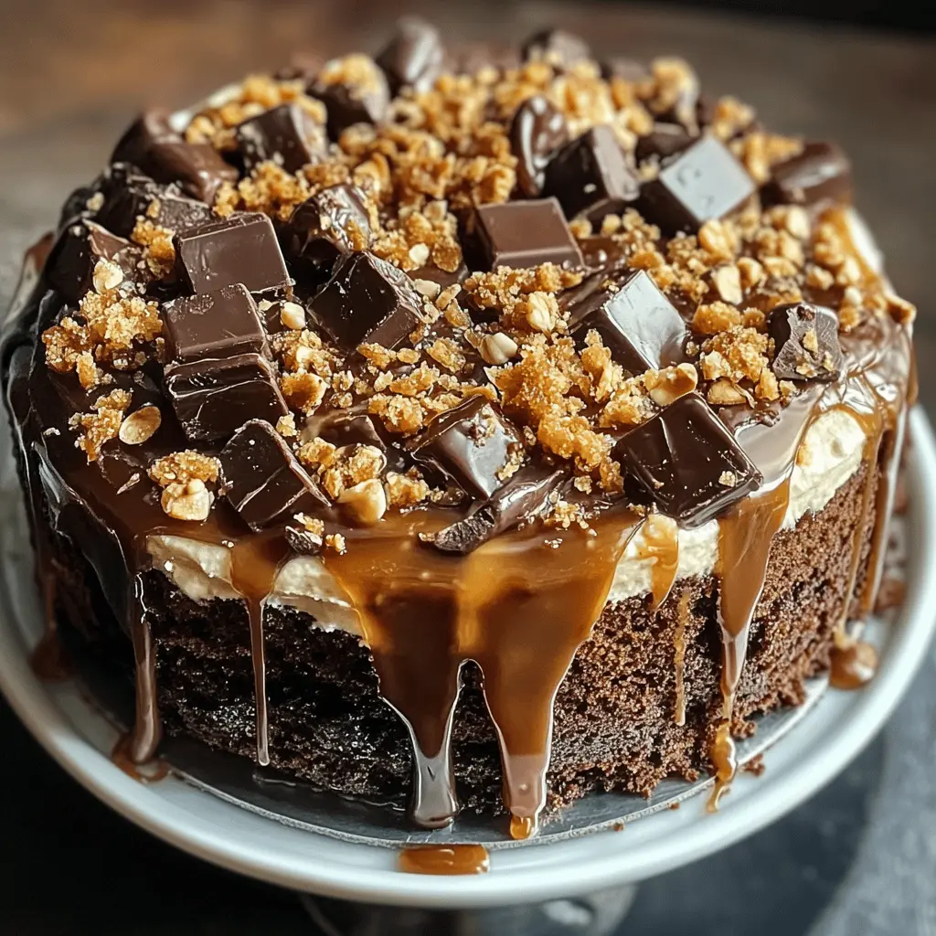 This Chocolate Caramel Toffee Crunch Cake is a delightful treat that combines rich chocolate cake with layers of creamy caramel and crunchy toffee bits. Perfect for special occasions, this cake is sure to impress your friends and family! Save this recipe to have it on hand for your next celebration or cozy gathering. You won’t want to miss out on this delicious dessert!