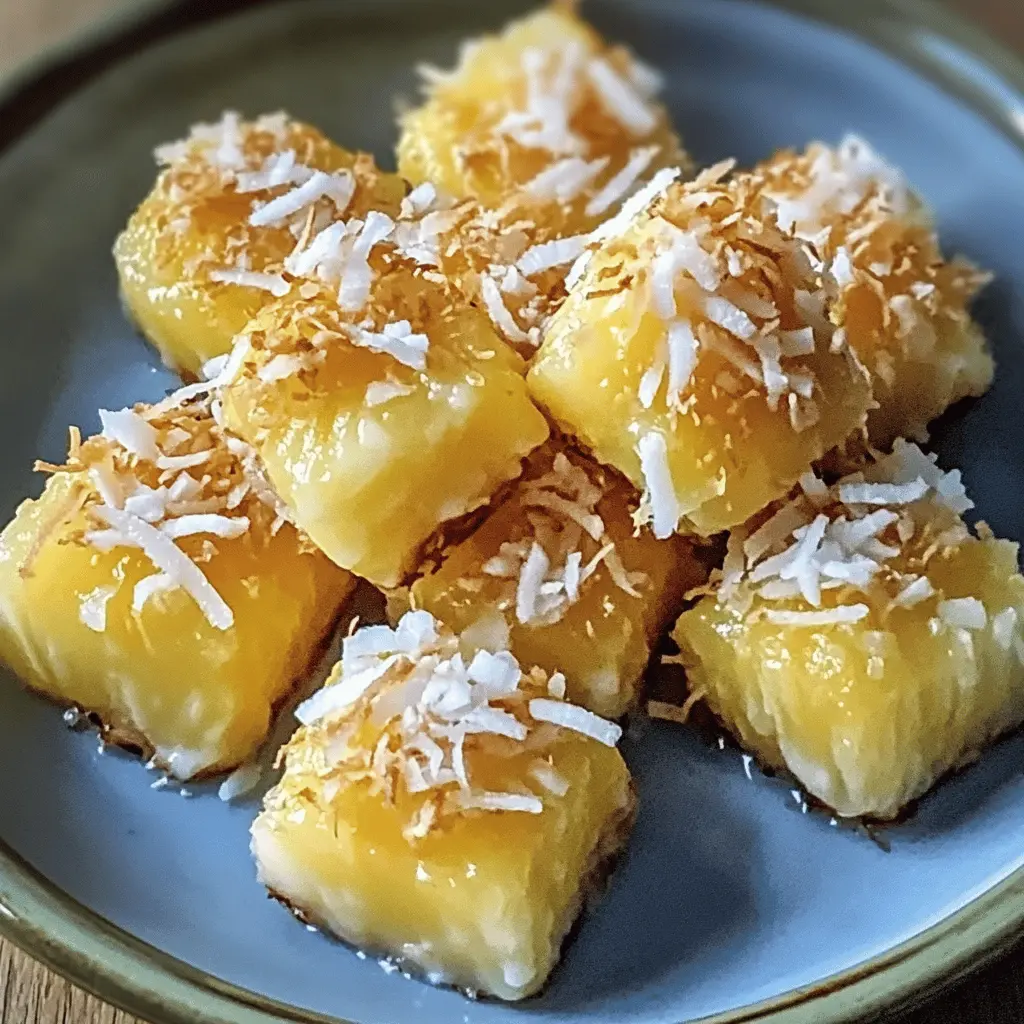 Looking for a delightful snack that combines tropical flavors? These Coconut Pineapple Bites are bursting with sweet, juicy pineapple and creamy coconut. Perfect as a refreshing treat for summer gatherings or as a quick pick-me-up any time of year! Save this easy recipe to whip up delicious bites whenever you need a taste of the tropics!