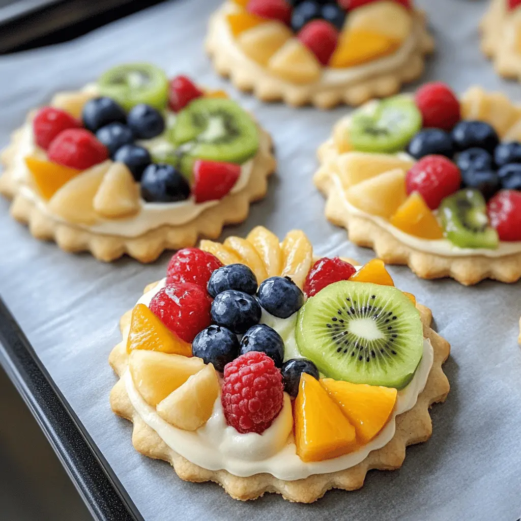 Enjoy a delightful twist on dessert with these fruity fruit pizza cookies! Made with a soft cookie base, they are topped with fresh fruits and a creamy frosting that everyone loves. Perfect for parties, picnics, or a sweet treat at home! Save this recipe now to impress your family and friends at your next gathering!