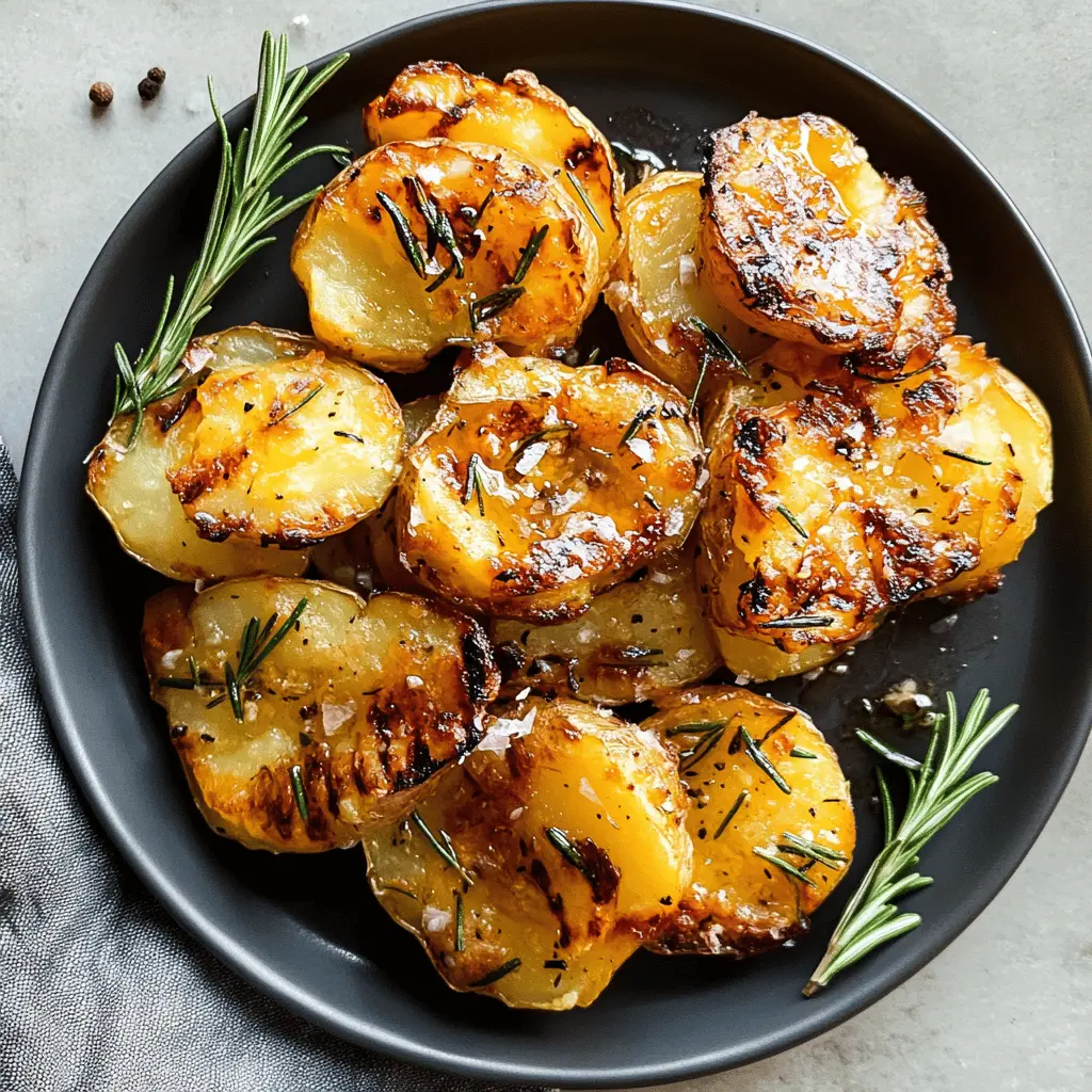 Get ready to impress with these Grilled Garlic Rosemary Smashed Potatoes! Crispy on the outside and fluffy within, these potatoes are infused with aromatic garlic and fresh rosemary. Perfect as a side dish for summer barbecues or cozy dinners. Save this recipe for a taste that will elevate any meal!