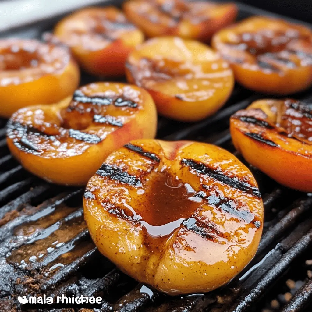 Sweet grilled peaches drizzled with a warm cinnamon honey sauce make for a delightful summer treat! This simple yet amazing recipe captures the essence of fresh fruit and cozy flavors. Perfect for BBQs, desserts, or a special breakfast. Save this pin to enjoy grilled peaches anytime you need a sweet and fruity indulgence!