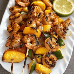 These Grilled Shrimp and Peach Kabobs are a delightful summer treat! Juicy shrimp paired with sweet, grilled peaches create a mouthwatering combination that's perfect for outdoor gatherings. Ready in just 30 minutes, they make a fantastic light dinner or party appetizer. Save this recipe for your next BBQ and impress your guests with this unique flavor pairing!