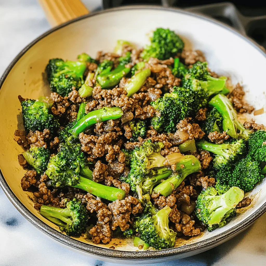 This Ground Beef and Broccoli recipe combines tender beef with crunchy broccoli in a flavorful stir-fry that’s quick and easy. Perfect for busy weeknights, it’s a delicious way to enjoy a healthy meal packed with protein and veggies. Save this pin for a satisfying dish that brings the taste of the takeout right to your kitchen! Perfect for family dinners or meal prep.