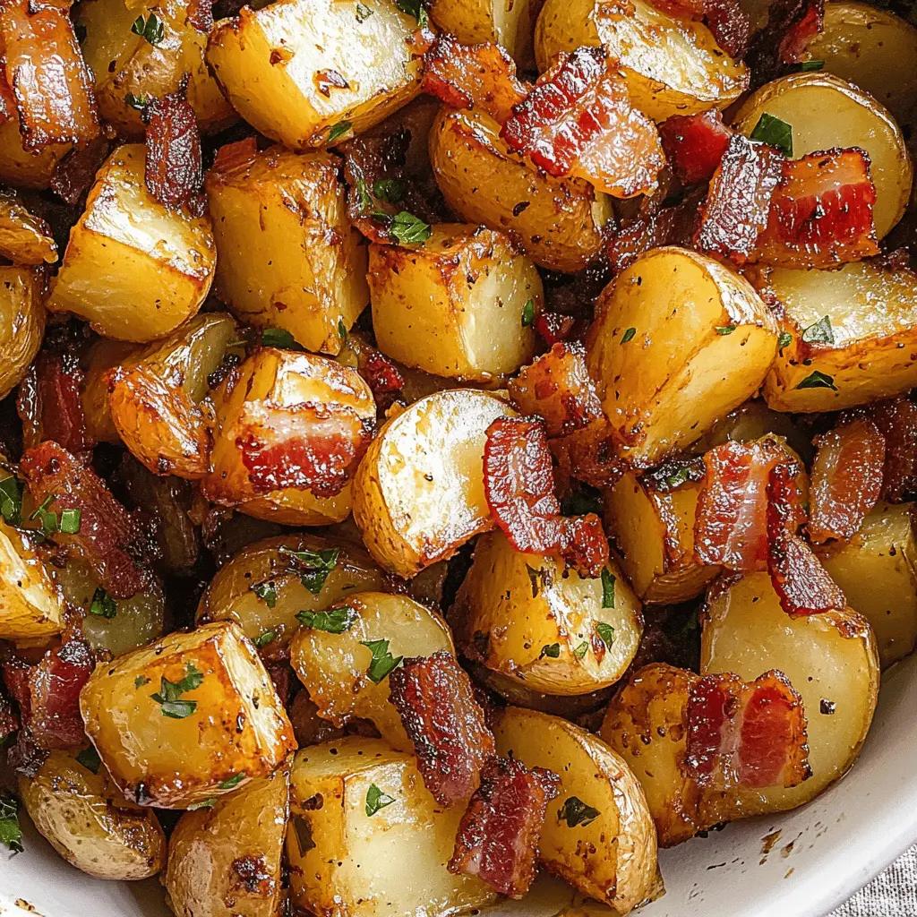 These Honey Bacon Roasted Potatoes are a perfect combination of savory and sweet! Crispy bacon and golden potatoes are coated in a delicious honey glaze, making them an irresistible side dish. Ideal for family gatherings or weeknight dinners, this recipe is one you’ll want to add to your favorites. Save this pin for an easy and scrumptious addition to your next meal!