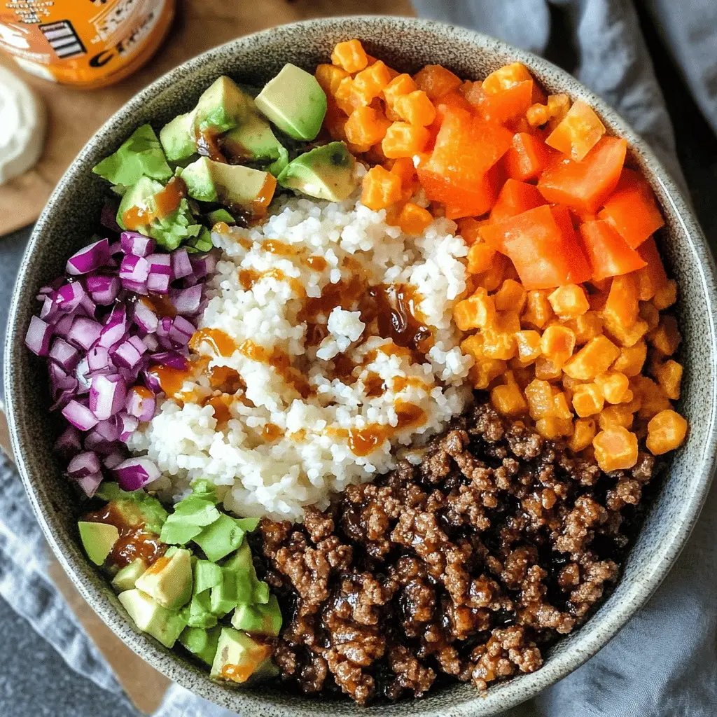 Spice up your dinner routine with these delicious Hot Honey Ground Beef Bowls! Packed with protein and drizzled with sweet, spicy honey, this recipe is easy to make and perfect for busy weeknights. Serve it over rice or quinoa for a complete meal. Save this tasty dish for your next family dinner or meal prep day!