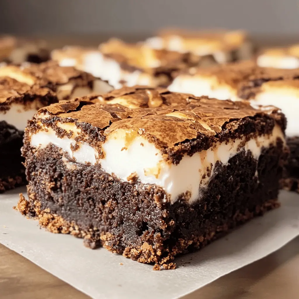 Craving a delicious treat? These S'mores Brownies with Vanilla Bean Marshmallow combine rich chocolate brownies with gooey vanilla-flavored marshmallow for a sweet twist on a classic. Perfect for summer gatherings, cozy nights, or just because! Save this recipe to impress your friends and family with a dessert that looks as good as it tastes!