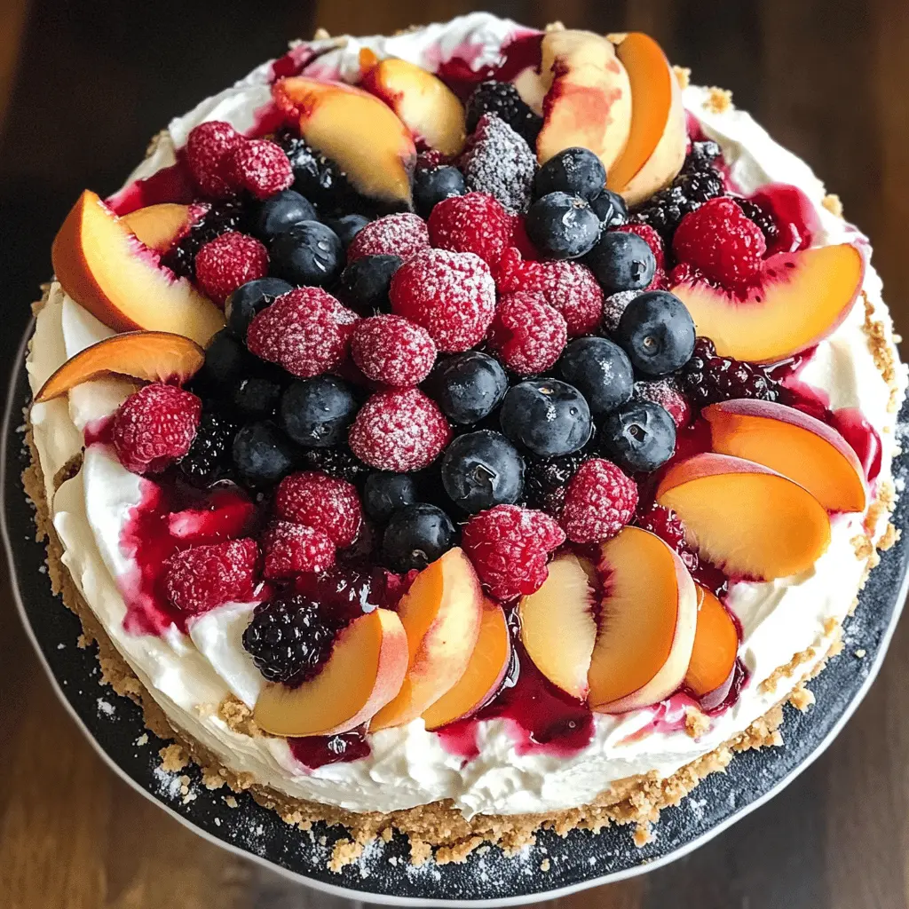 Looking for a refreshing dessert this summer? This Summer Berry and Peach Cheesecake is creamy, fruity, and perfect for warm days! With a blend of fresh berries and juicy peaches, this cheesecake is sure to impress your guests. Save this recipe to make it for your next barbecue or family gathering and enjoy a slice of sunshine on your plate!
