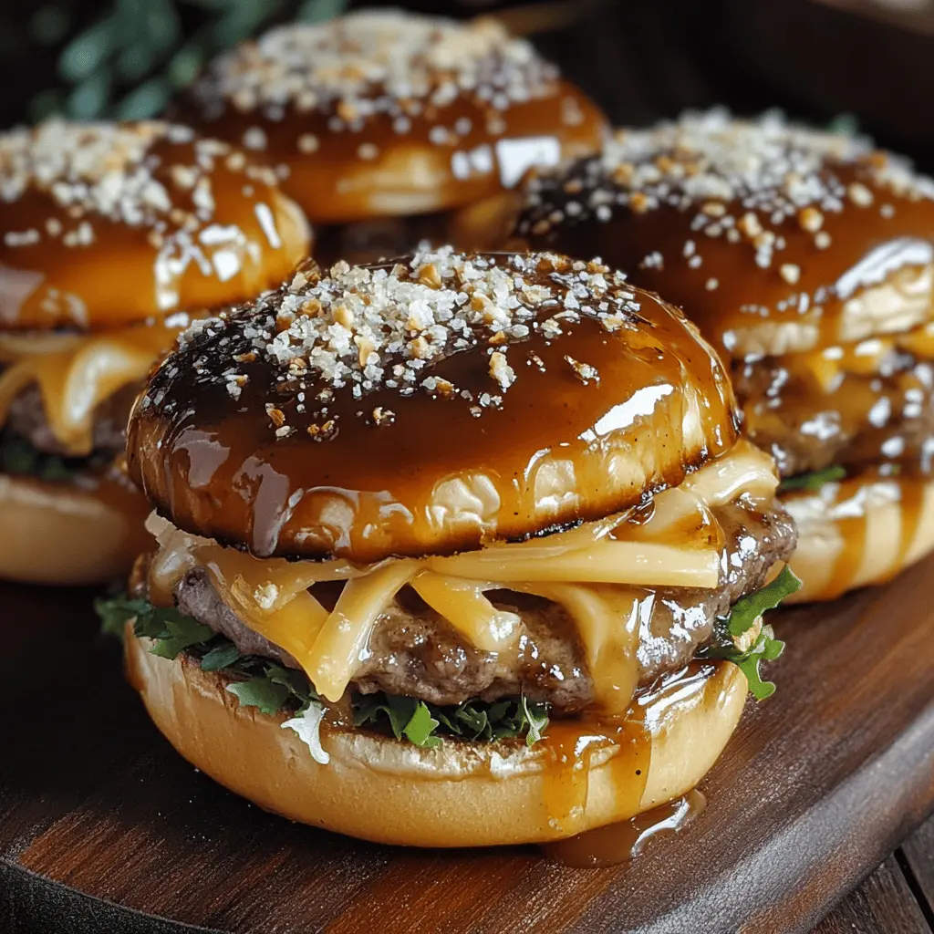Get ready for a flavor-packed meal with these Teriyaki Parmesan Burgers! Juicy beef meets a savory teriyaki glaze and rich American cheese, creating a delicious twist on the classic burger. Perfect for backyard barbecues or weeknight dinners, these burgers are sure to please everyone. Save this recipe for your next grilling adventure!