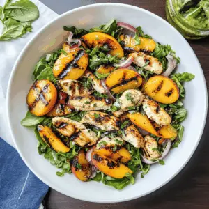 Enjoy a refreshing twist on your summer meals with this Ultimate Grilled Peach Chicken Salad! Juicy grilled peaches, tender chicken, and crunchy greens come together for a vibrant dish that bursts with flavor. Perfect for picnics or light dinners, this salad is not just delicious but also quick to prepare. Save this recipe to impress your friends and family with a delightful taste of summer!