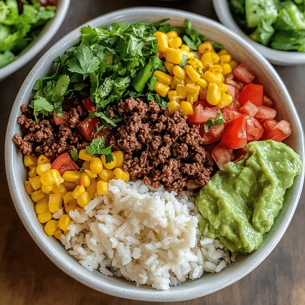 Easy Ground Beef Burrito Bowl Recipe