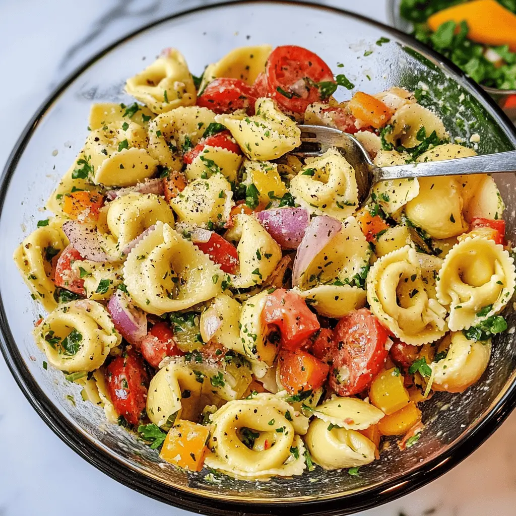 Easy Cheesy Tortellini Pasta Salad Recipe