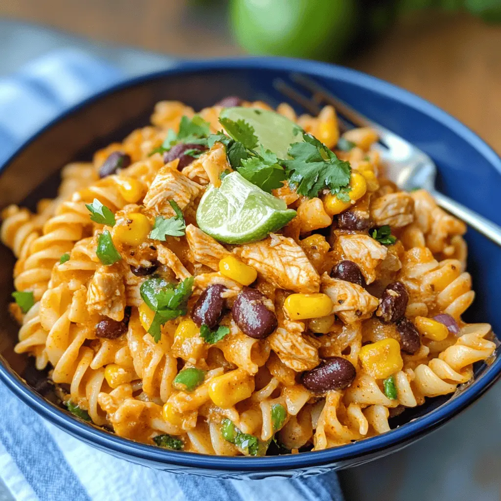 Easy Zesty Chicken Enchilada Pasta Salad