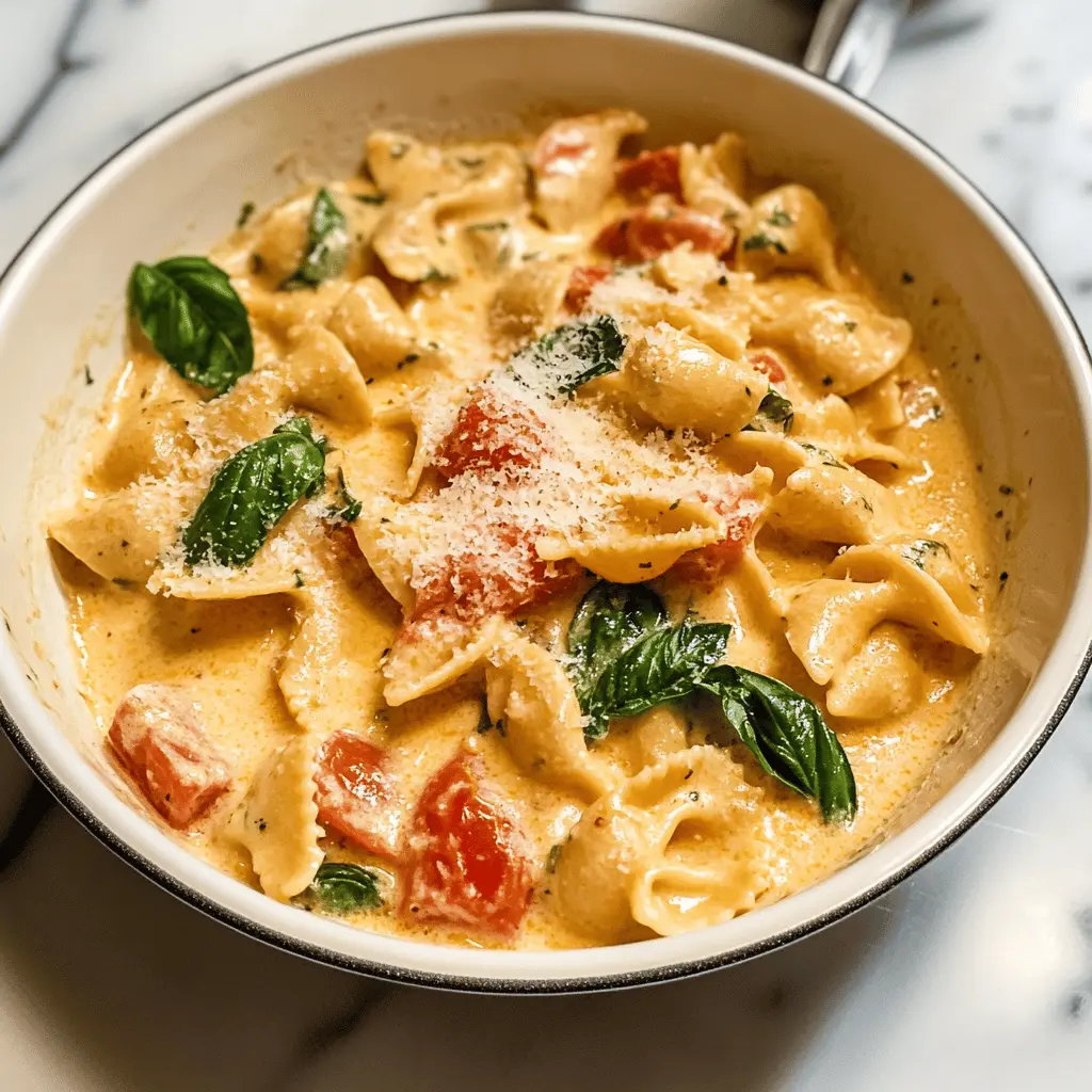Creamy Basil Tomato Pasta Recipe Easy & Quick