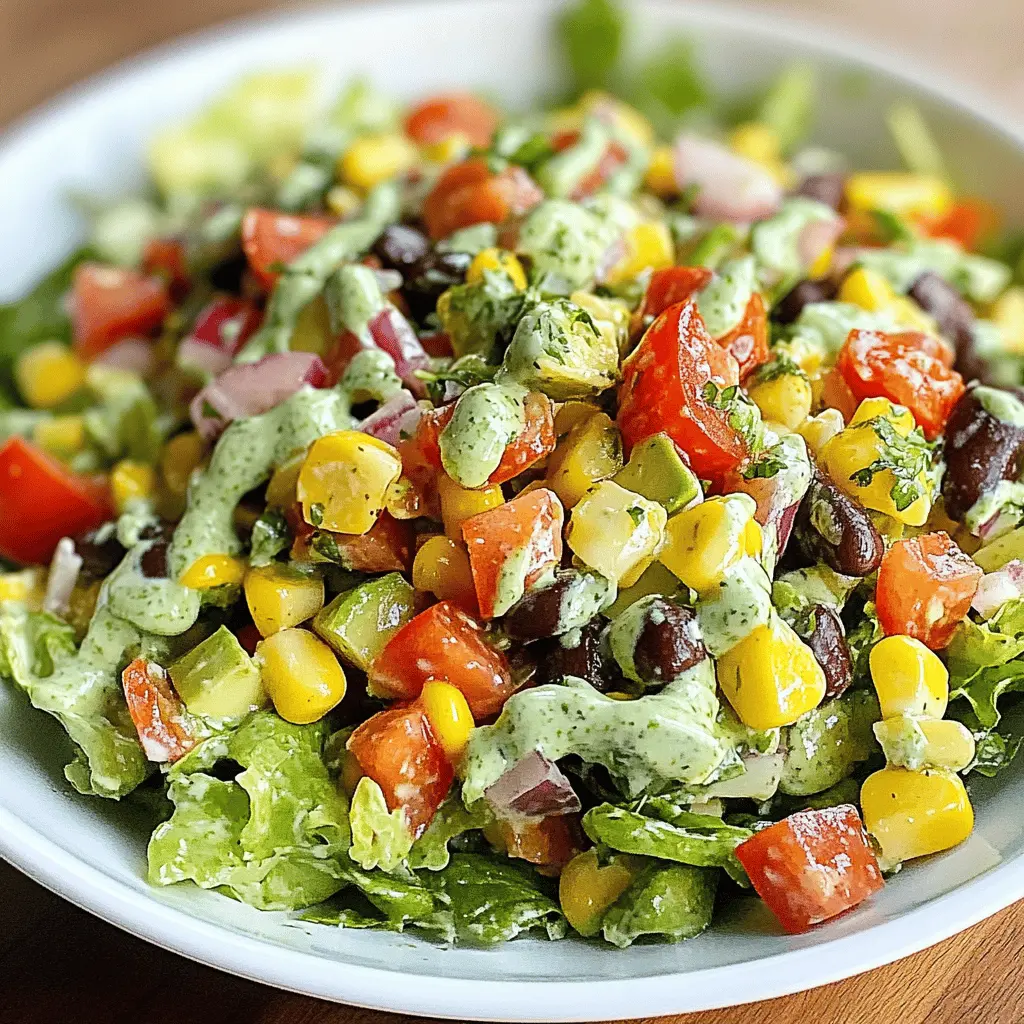 Easy Southwestern Chopped Salad With Cilantro Lime Dressing