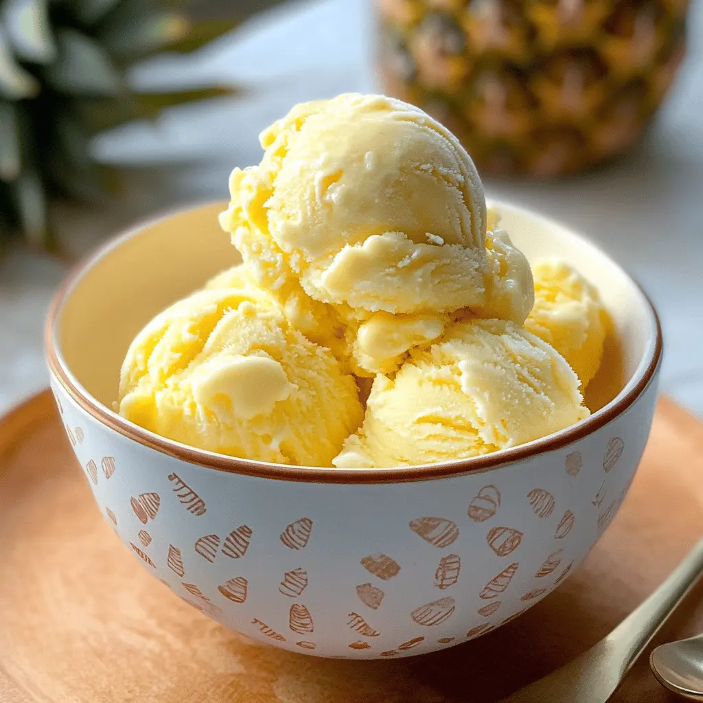 Easy Homemade Pineapple Ice Cream Recipe