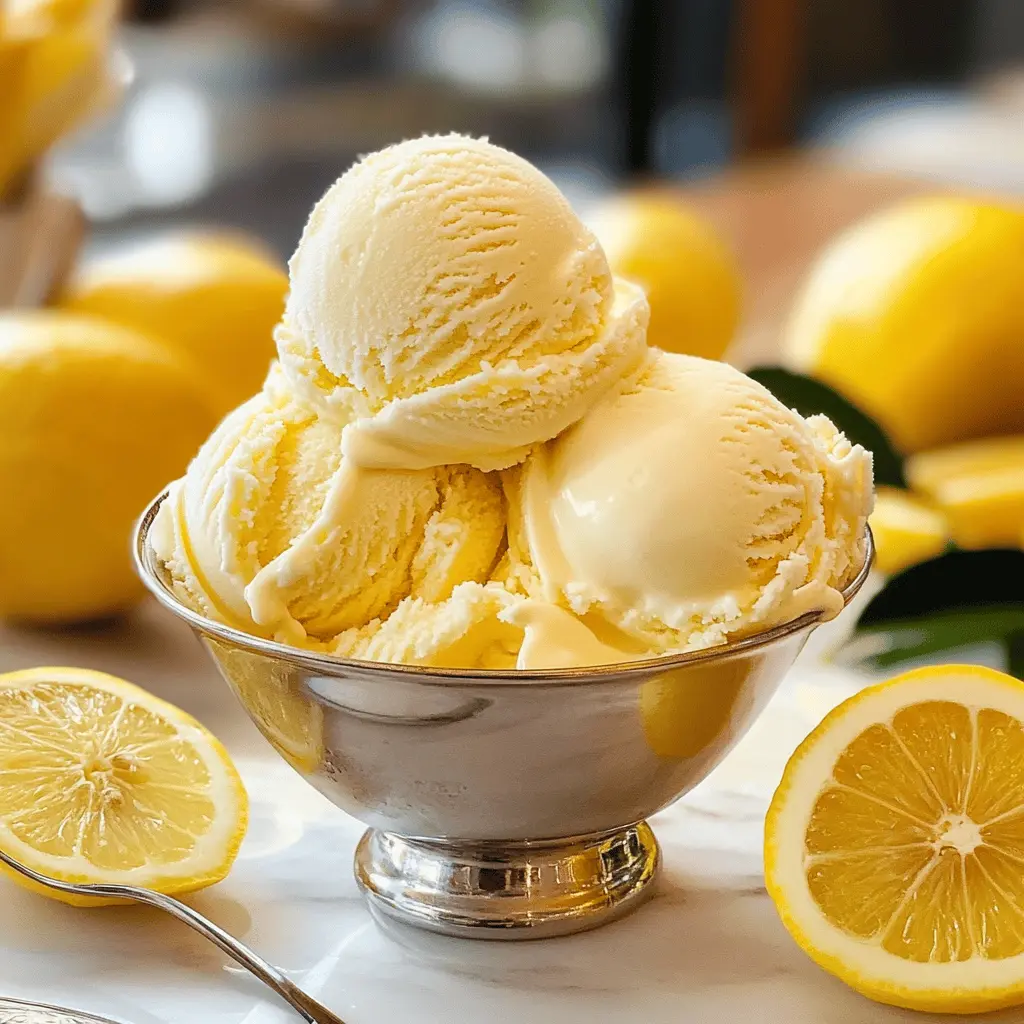 Easy Creamy Lemon Ice Cream Recipe