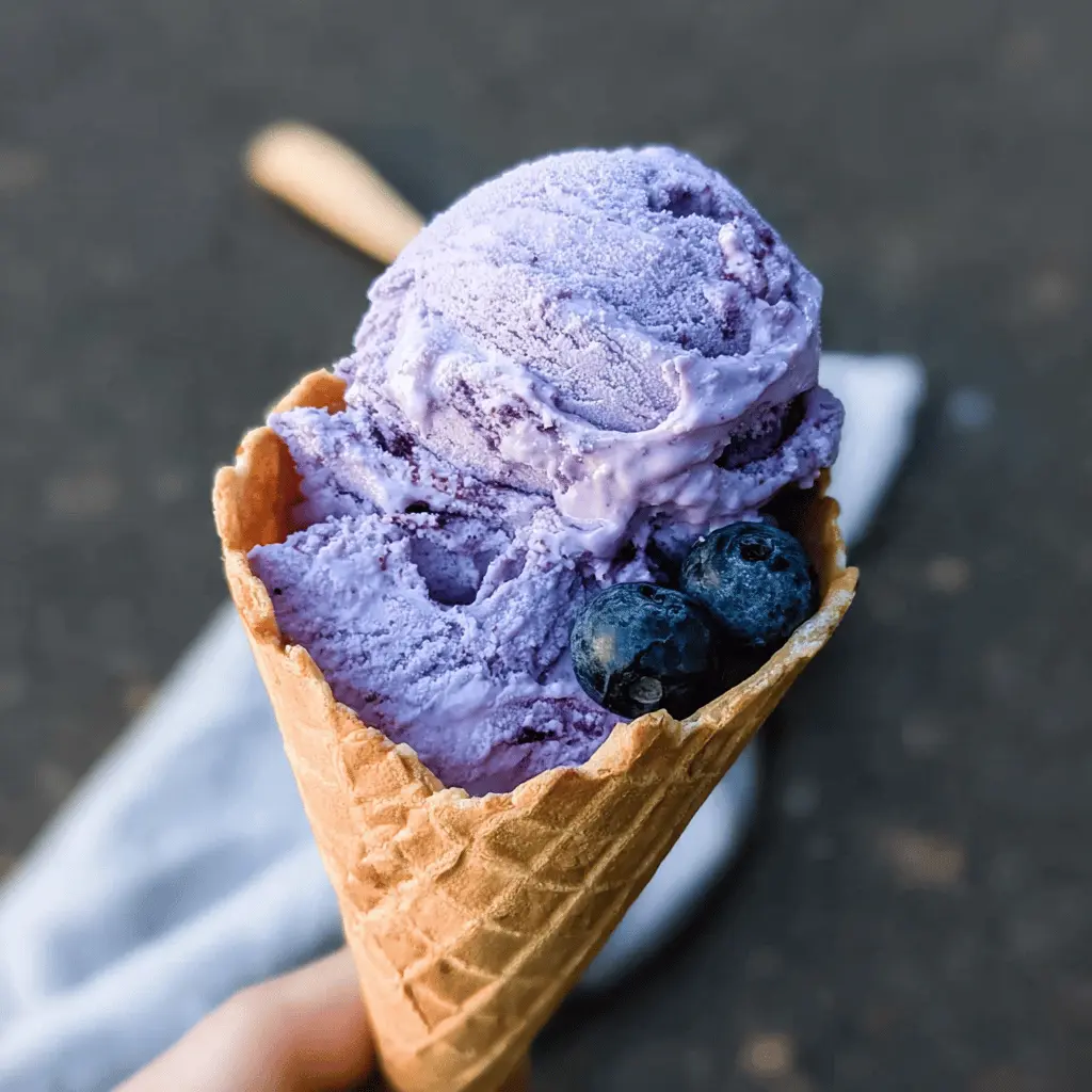 Easy Homemade Blueberry Ice Cream Recipe