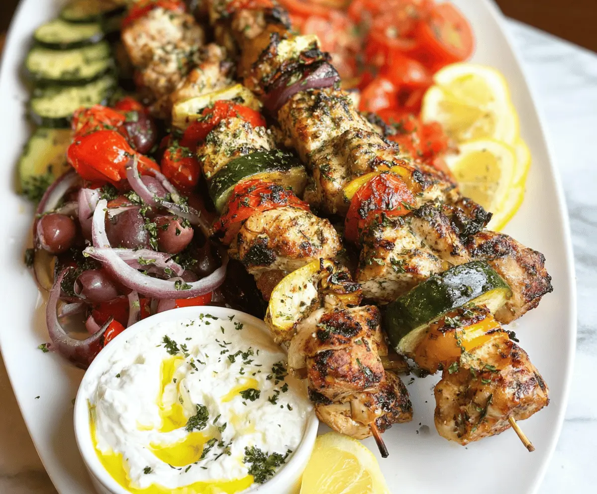 Easy Greek Chicken Kabobs Recipe