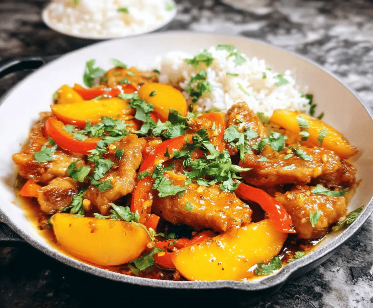Easy Thai Peach Chicken Recipe
