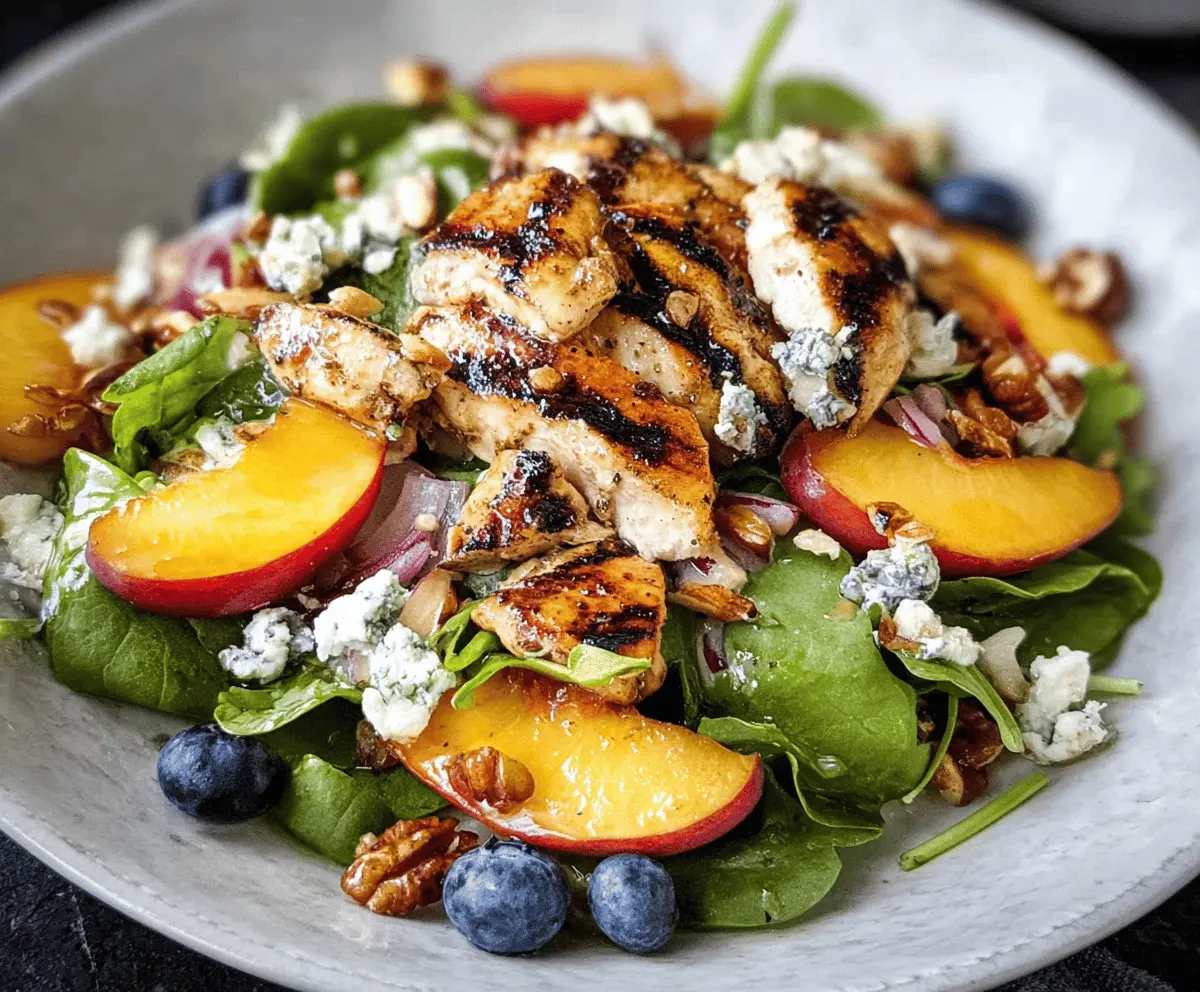 Easy Grilled Peach Chicken Salad Recipe