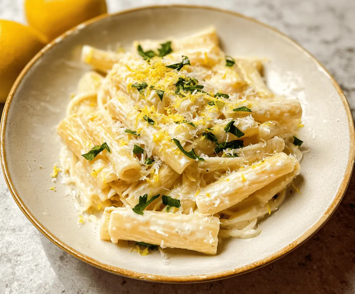 Easy Creamy Lemon Pasta Recipe