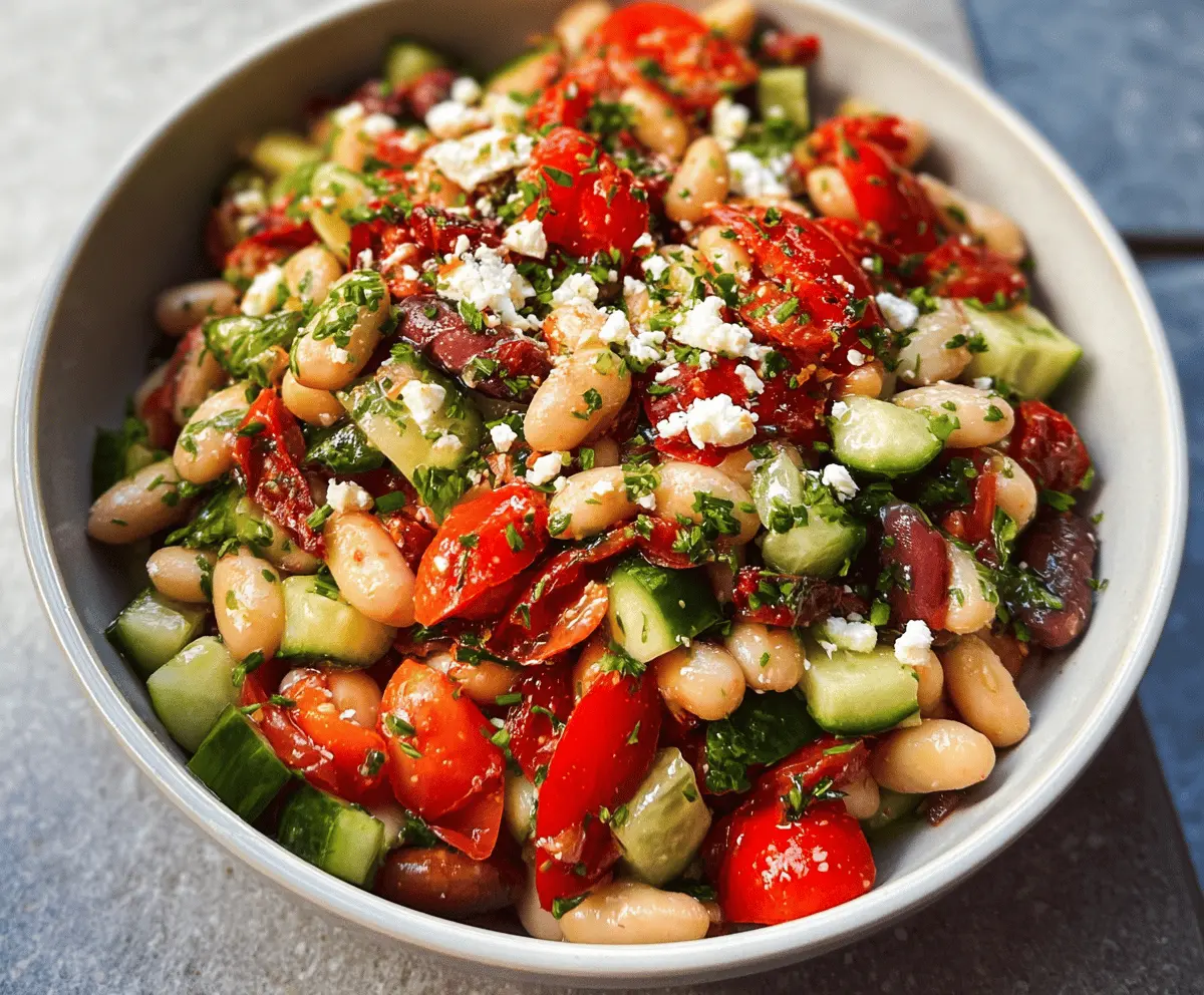 Easy Mediterranean Bean Salad Recipe