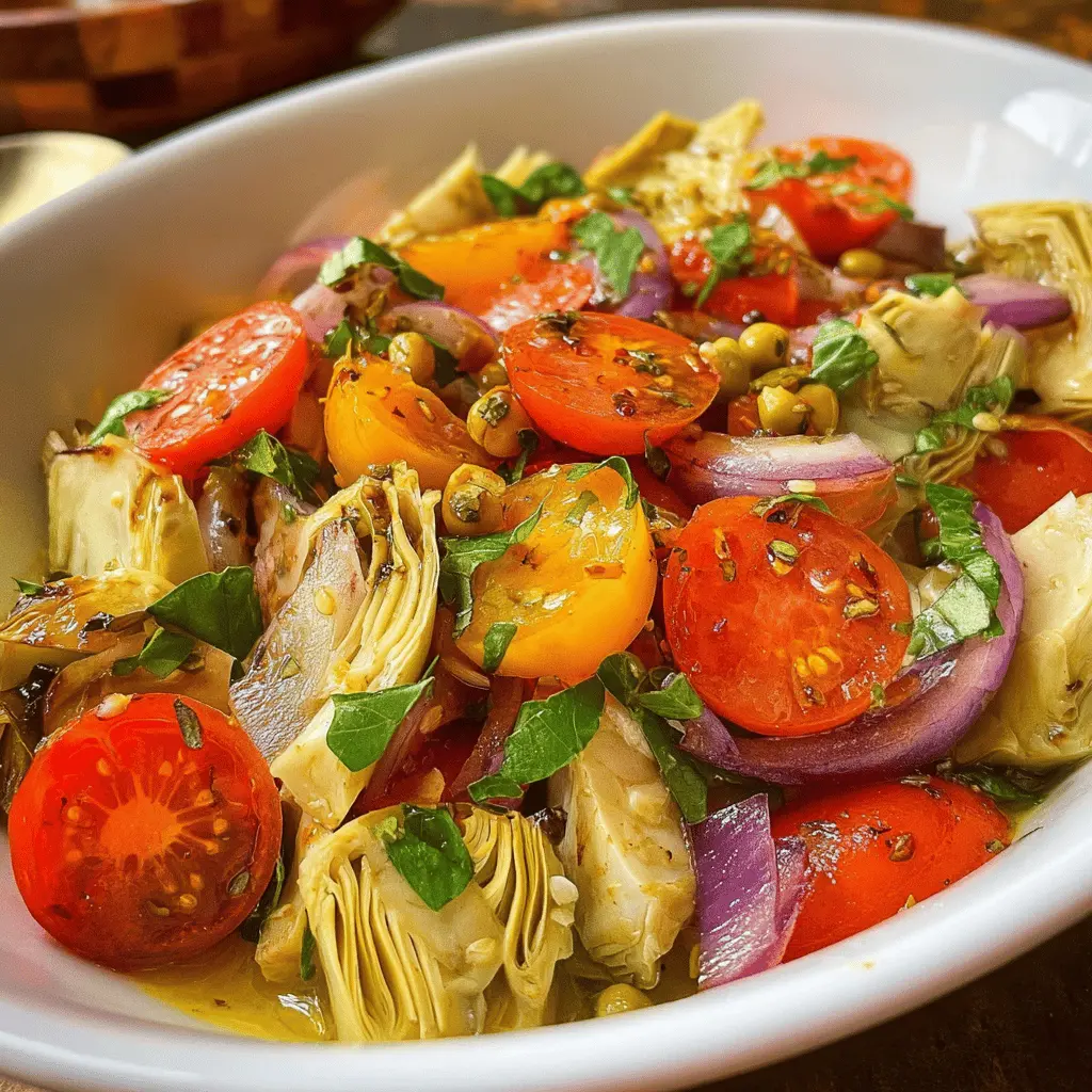 Easy Tuscan Artichoke Tomato Salad Recipe