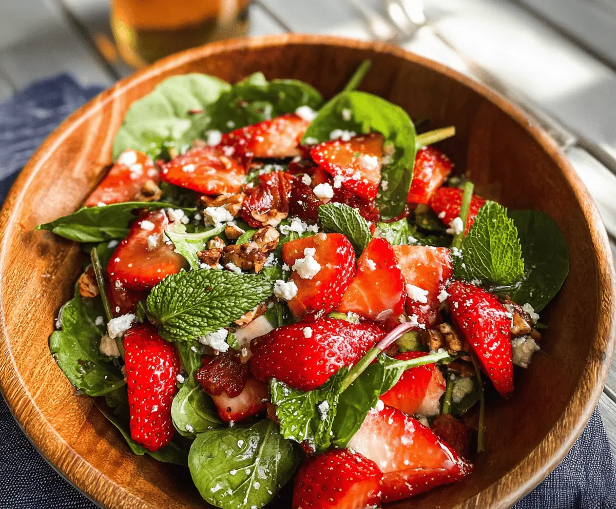 Easy Summer Strawberry Salad With Fresh Greens