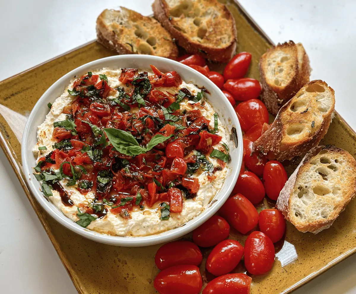 Easy Bruschetta Dip Recipe for Parties