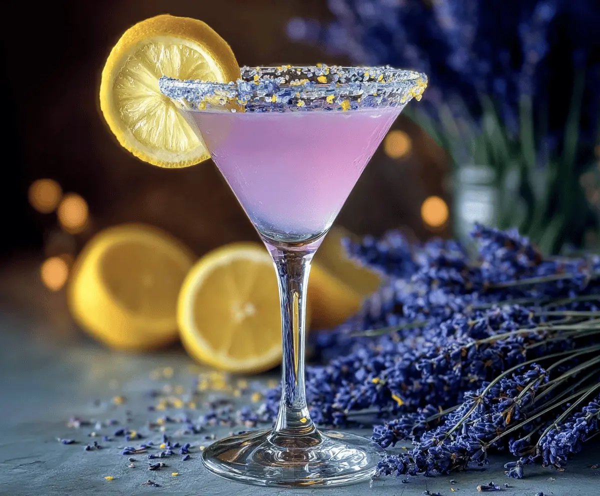 Easy Lavender Lemon Drop Martini Recipe