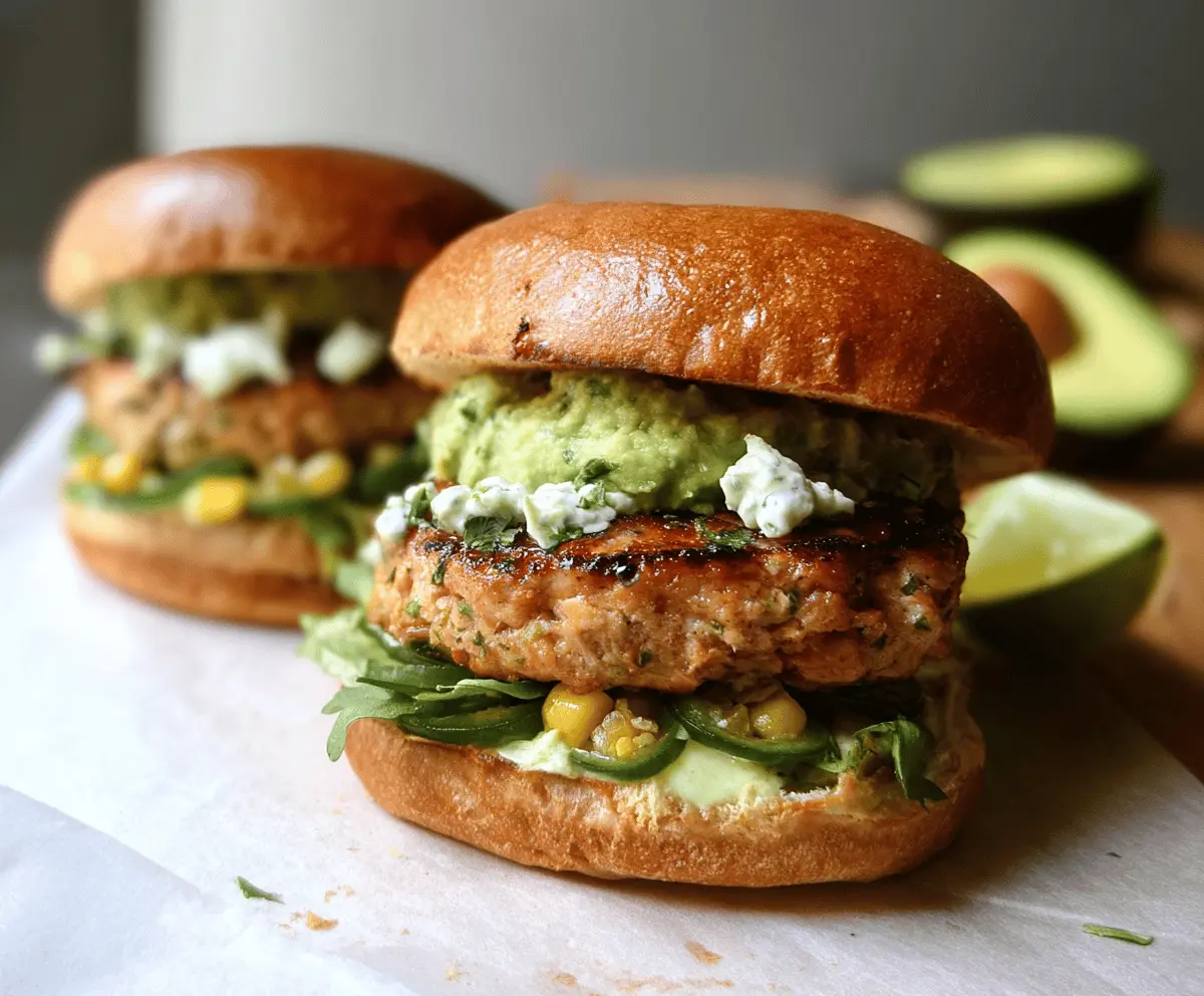 Easy Honey Jalapeño Turkey Burgers with Creamy Avocado Sauce