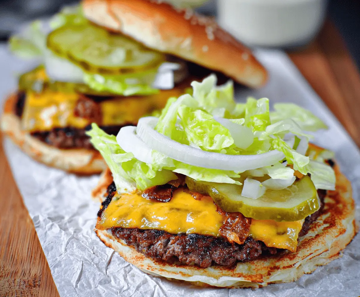 Easy Keto Big Mac Smash Burgers Recipe