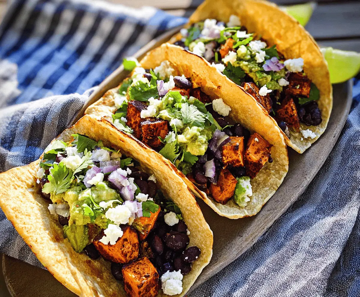 Easy Black Bean Sweet Potato Tacos Recipe