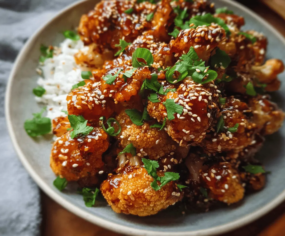 Easy Sticky Sesame Cauliflower Recipe