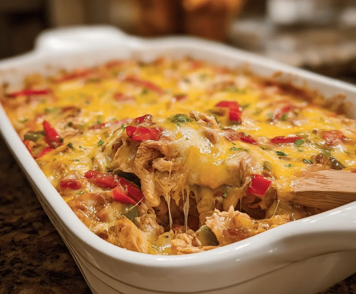 Easy Chicken Fajita Casserole Recipe