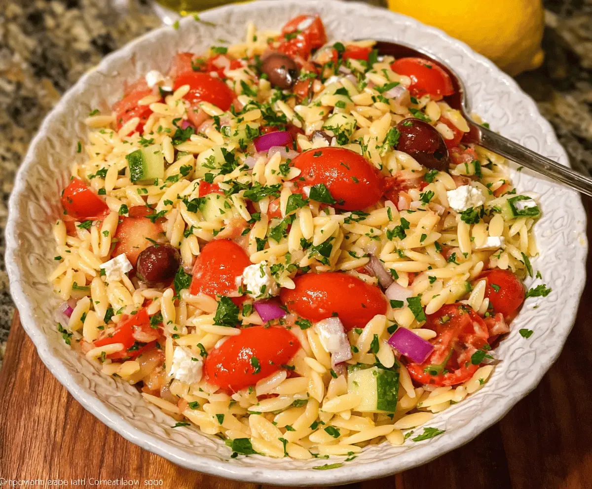Easy Orzo Pasta Salad Recipe for Summer