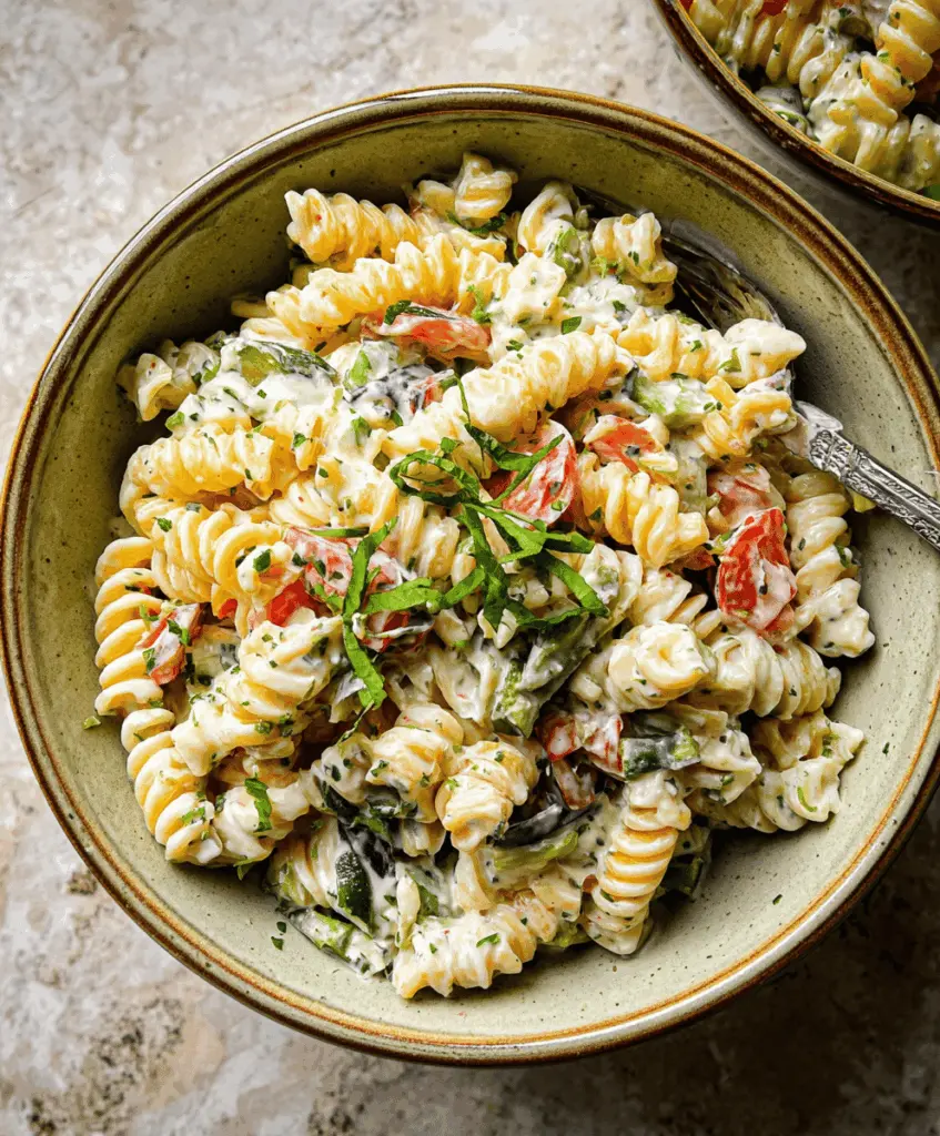 Easy Creamy Italian Pasta Salad Recipe