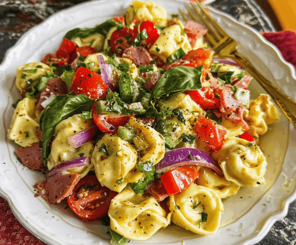 Easy Italian Tortellini Salad with Fresh Veggies