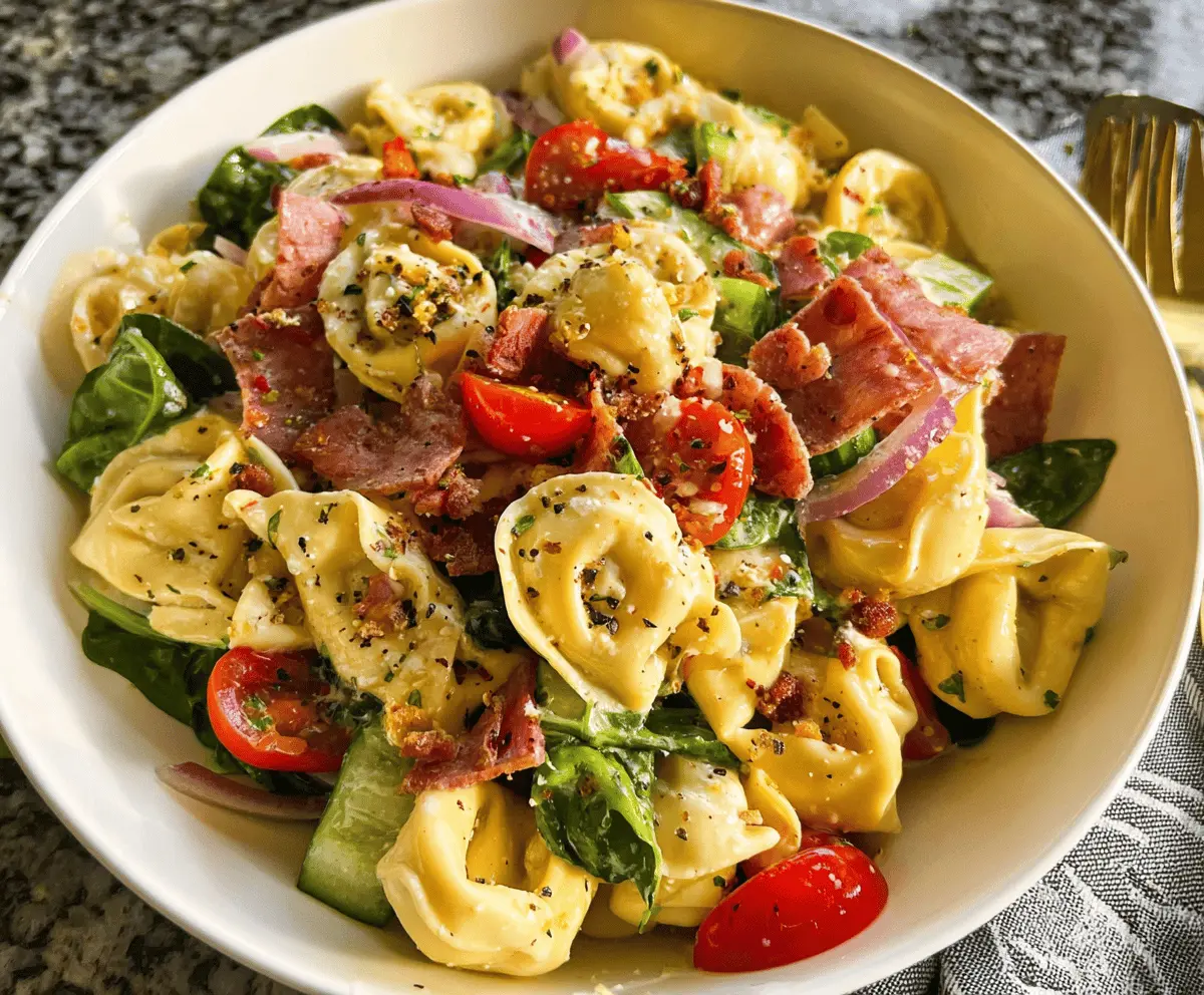 Easy Italian Tortellini Salad with Fresh Veggies