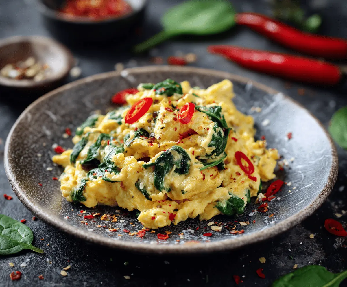 Scrambled Eggs with Spinach