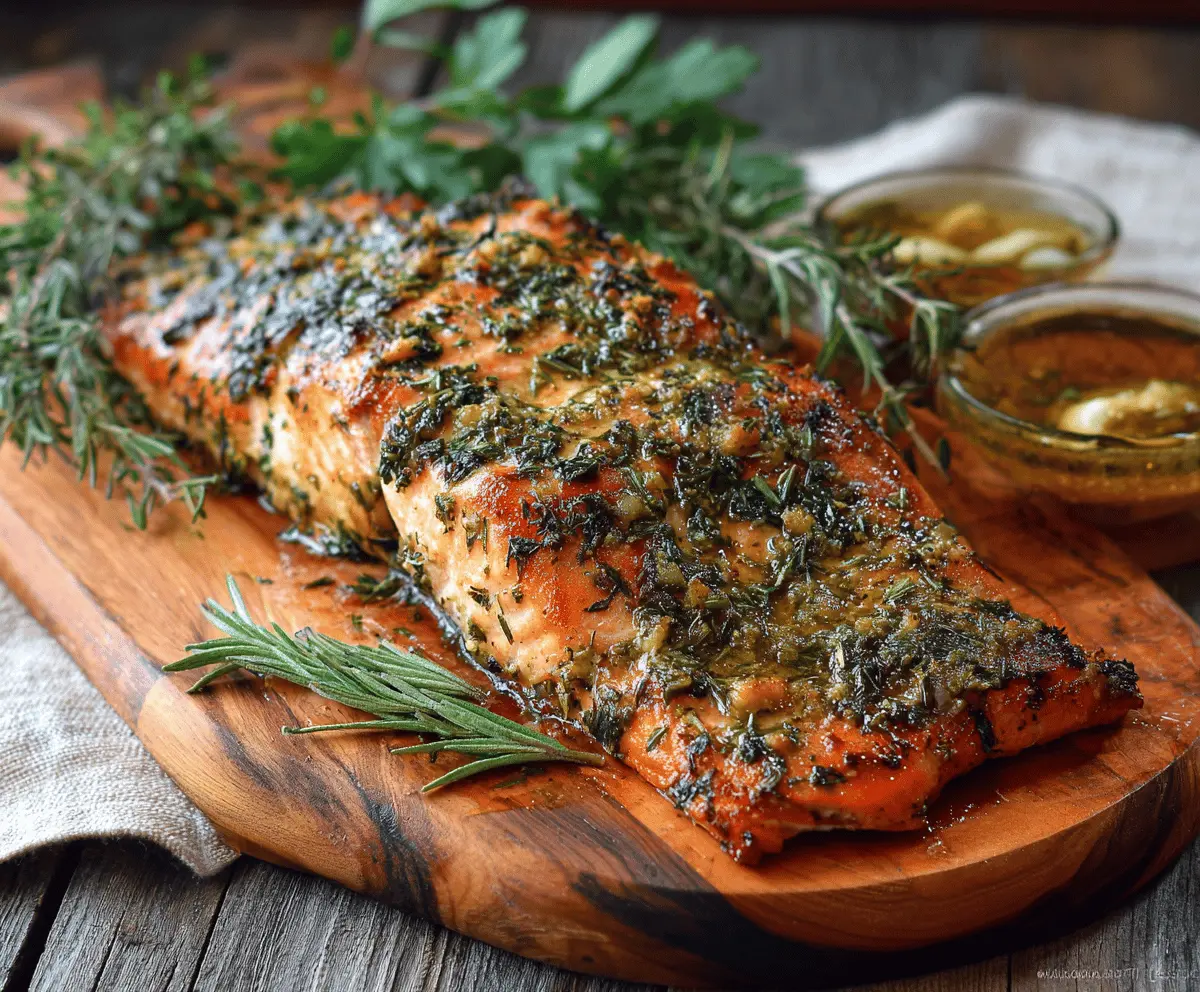 Baked Salmon with Herbs