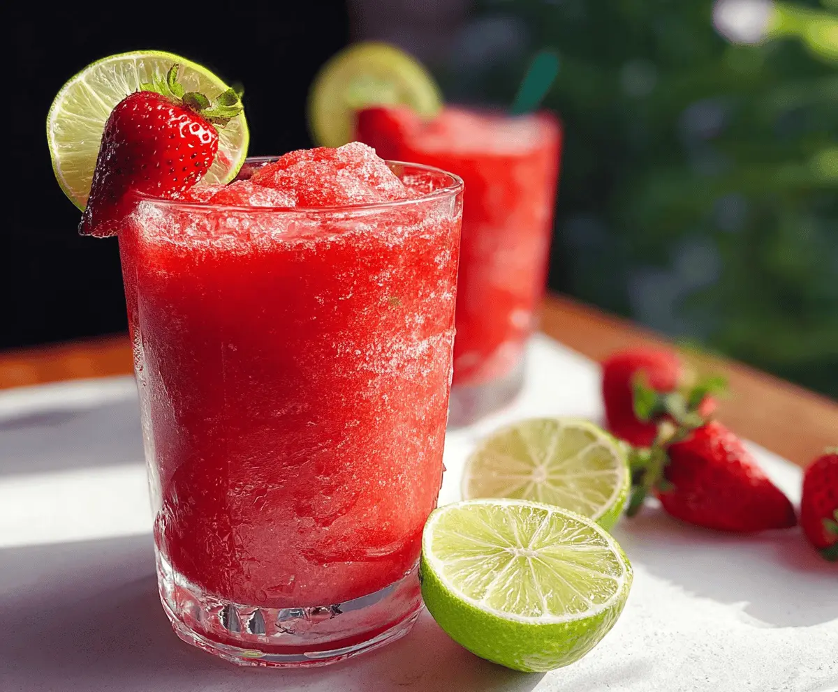 Refreshing Strawberry Lime Slush Recipe