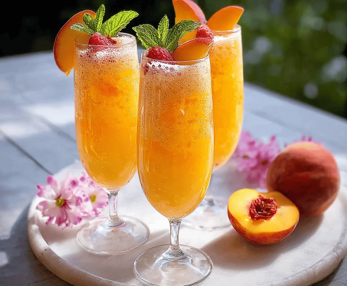 Refreshing Peach Bellini Mocktail Recipe