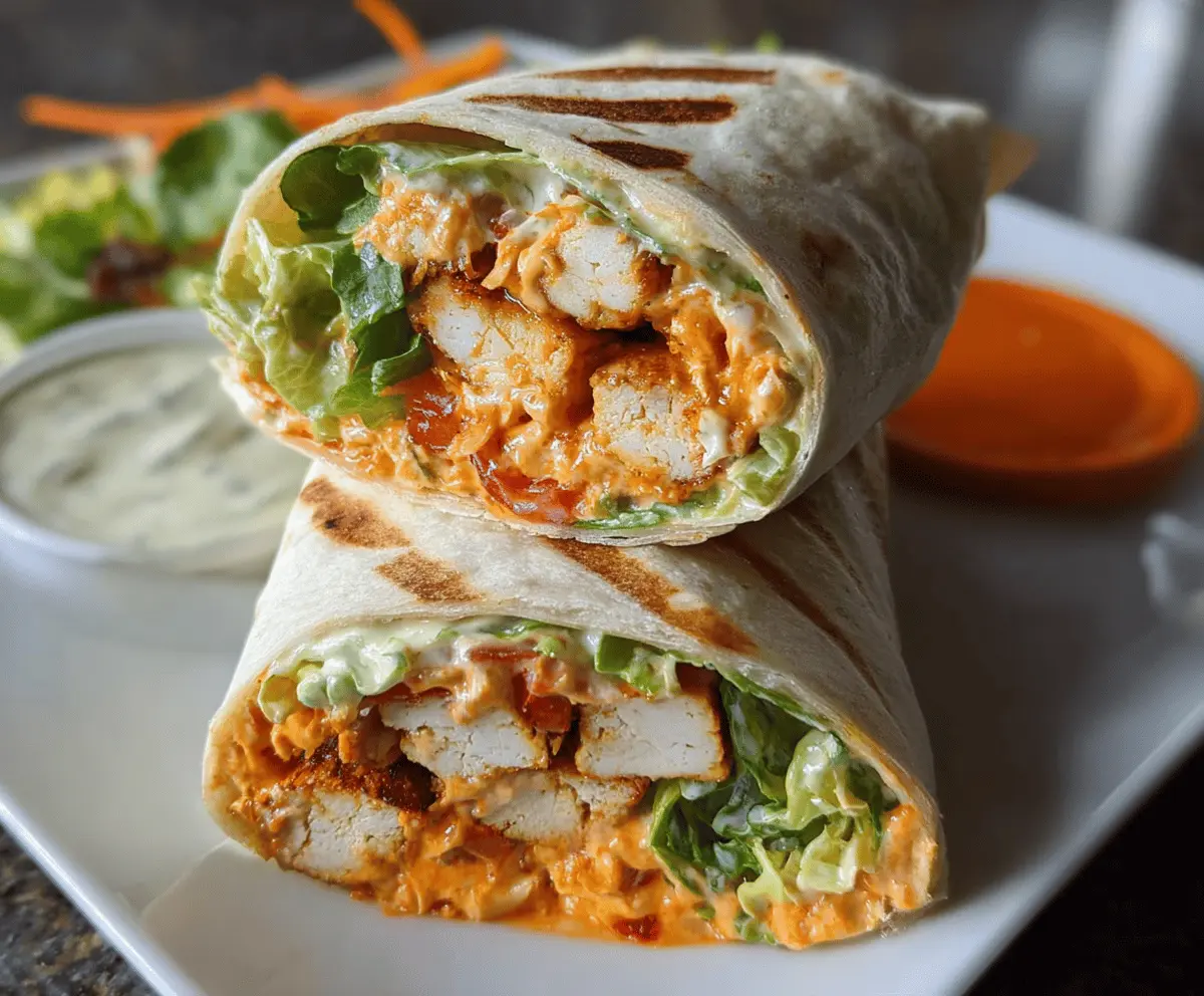 Easy Healthy Buffalo Tofu Wrap Recipe