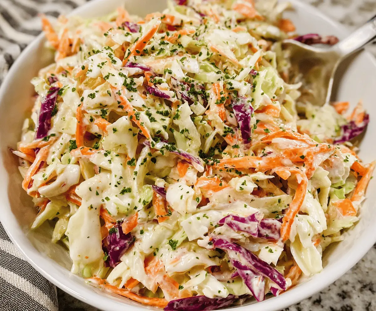Easy Sweet and Tangy Coleslaw Recipe