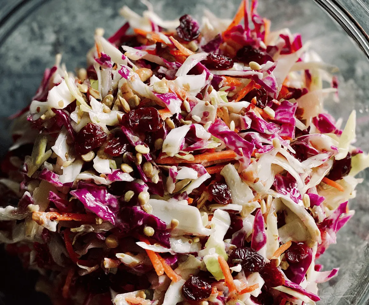 Fresh Cranberry Coleslaw Recipe for Fall