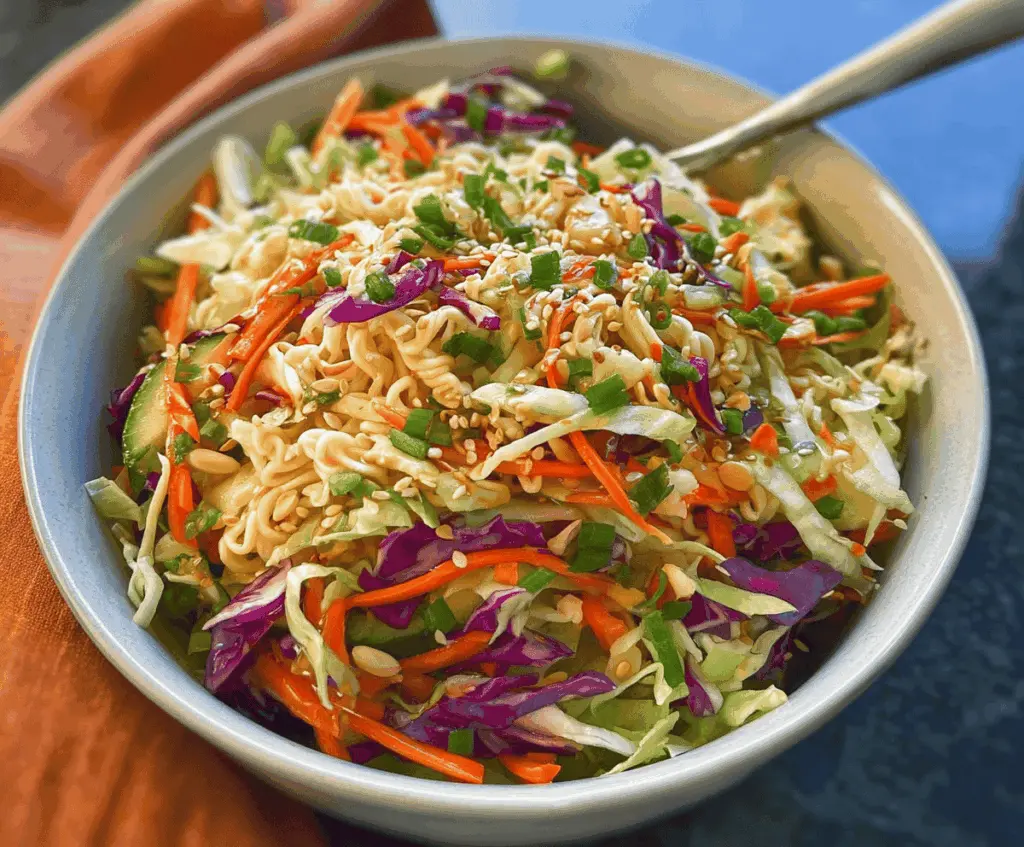 Crunchy Ramen Noodle Salad with Easy Dressing