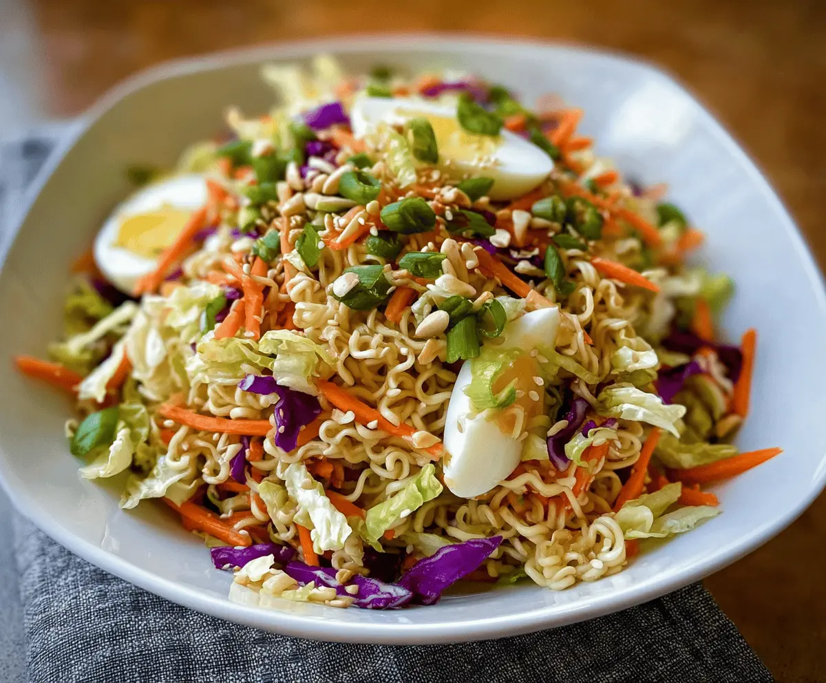 Crunchy Ramen Noodle Salad with Easy Dressing