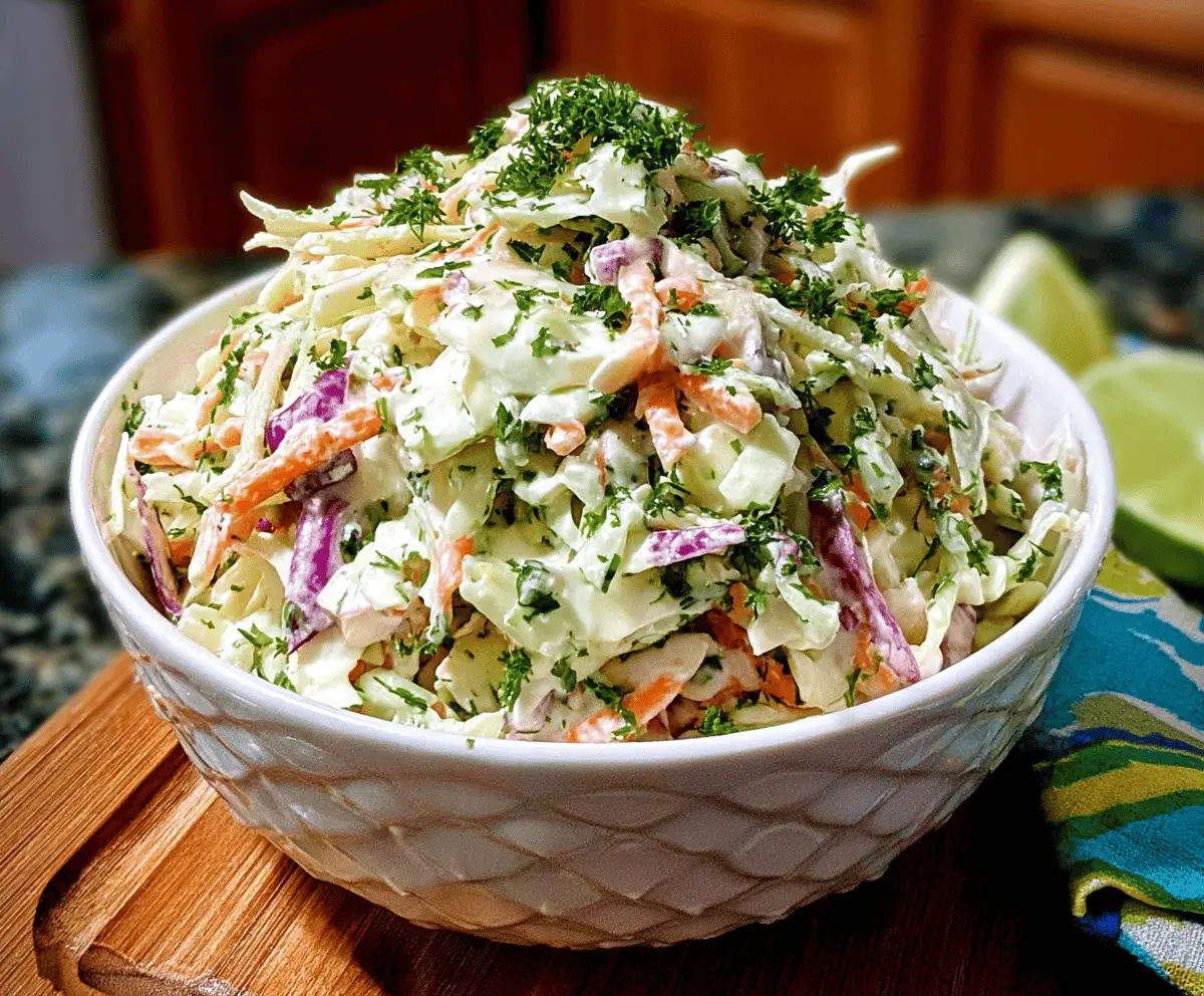 Creamy Cilantro Lime Coleslaw Recipe